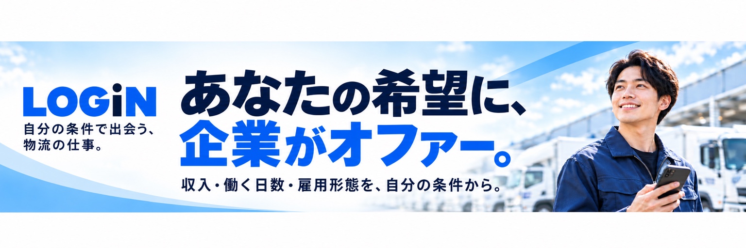 LOGiN。あなたの希望に、企業がオファー。収入・働く日数・雇用形態を、自分の条件から。